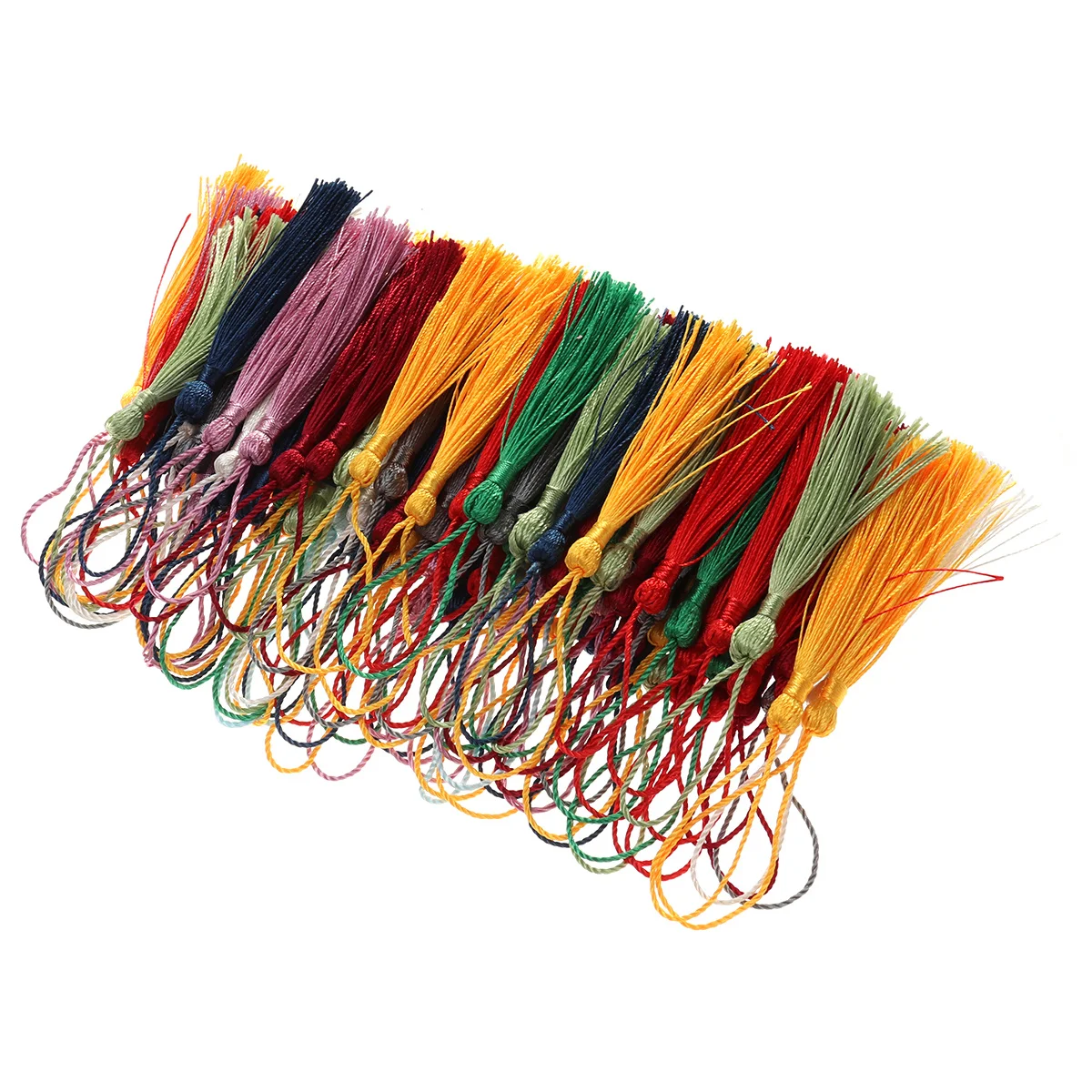 

200Pcs Chinese Tassel Assorted Color Kit for DIY Handmade Crafts Wedding Favors Souvenirs Decorative Embellishments Key Ring