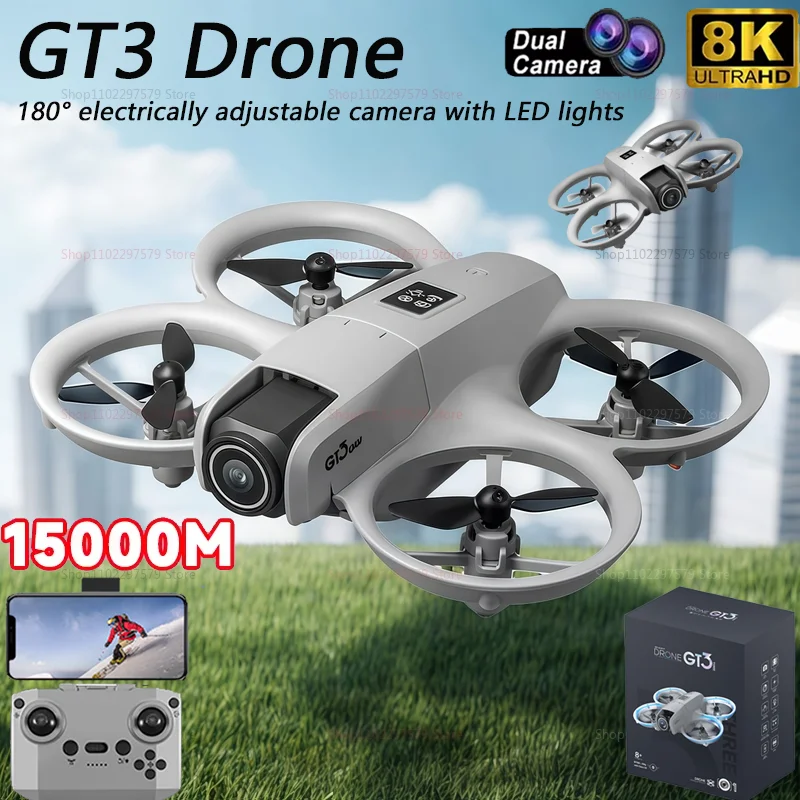 

Мини-дроны GT3, 8K HD, двойная камера, интеллектуальные предотвращения препятствий, аэрофотосъемка, флаер, оптическое позиционирование потока, БПЛА для начинающих