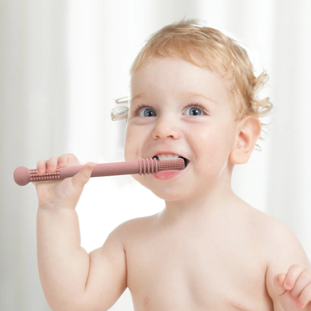 

6pcs Teething Stick Baby Molar Straws Oral Silicone Teethers Pink Yellow Purple Green Blue Gray Infant Care Sensory
