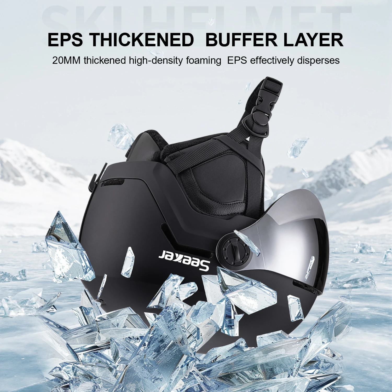 zoekers volwassen skihelm met bril enkel en dubbel board winddicht warm anti-botsing ski-beschermingsuitrusting veiligheidshelm