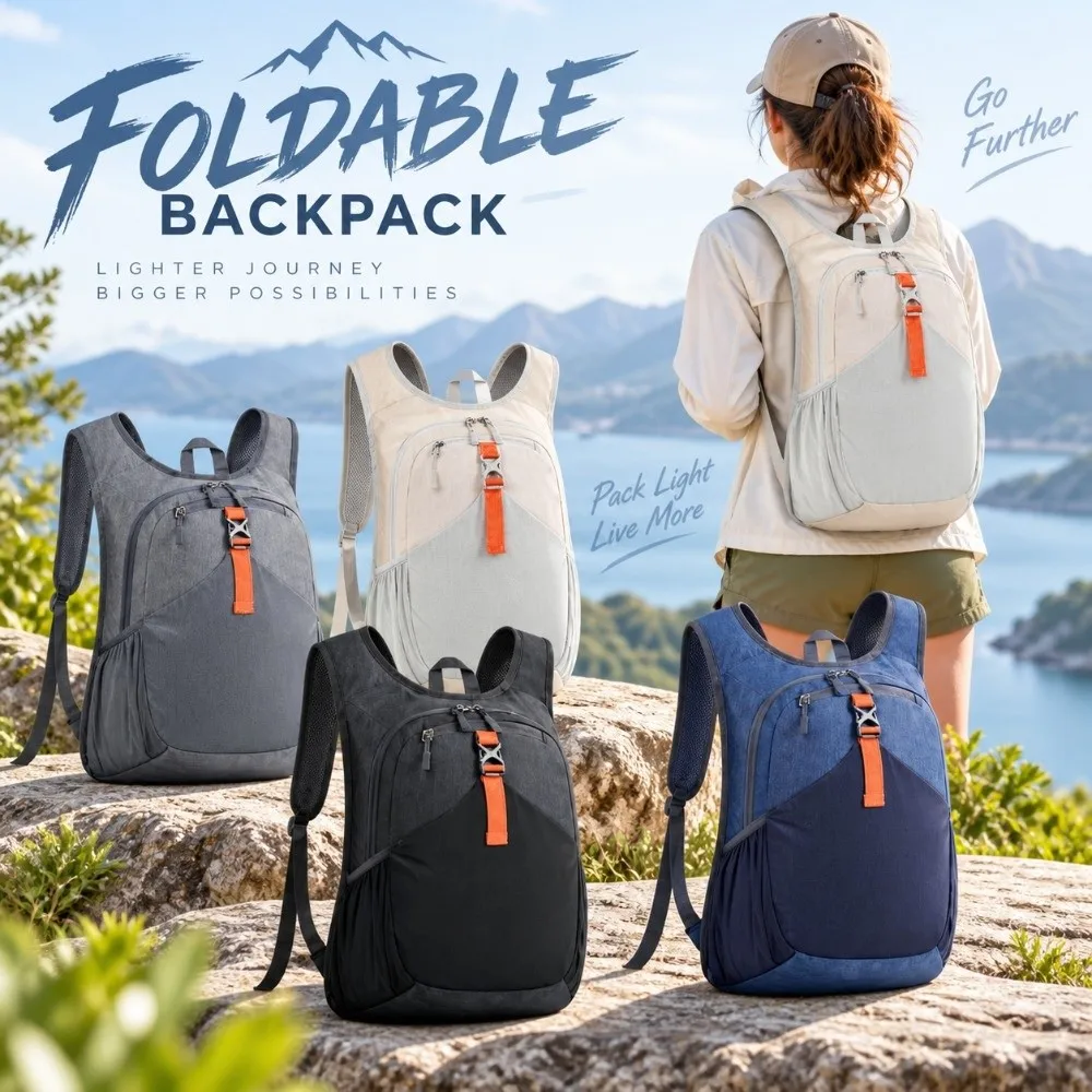 High Quality 15L Hiking Backpack Lightweight Multiple Pockets Small Backpack Foldable Compact Ultralight Hiking Daypack Hiking