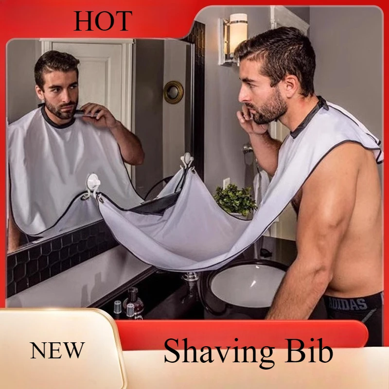 Male Shaving Apron Beard Shaving Bib Care Bib Face Shaved Hair Adult Bibs Shaver Cleaning Hairdresser for Man Male Clean Apron