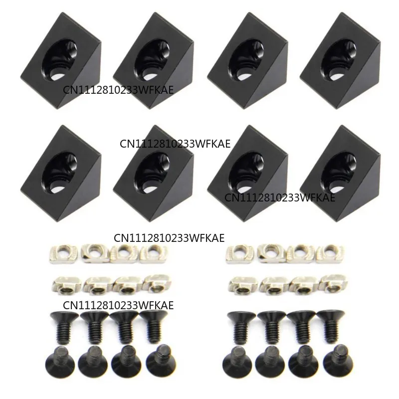 8pcs/pack 2020 Aluminum Block Cube Prism Connector Wheel Regulator Corner for 6mm Slot Aluminum Extrusion Profile 2020 Series