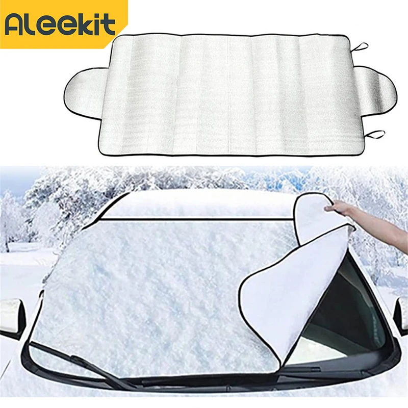 Aleekit Car Anti-sun Shades Windshield Snow Ice Protector Window Windshield Sun Shade Front Rear Windshield Block Cover Visor