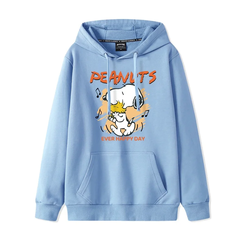 Snoopy Sweater Women\'s Spring and Autumn 2024 New Japanese  Collegte Wind Velvet Hooded Pullover Jacke Cute Sweet Simple Clothes