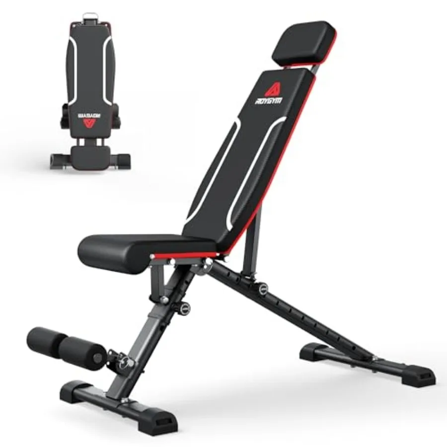 880LB 용량의 조절 가능한 웨이트 벤치와 전신 근력 훈련을 위한 확장형 헤드레스트: 접이식 디자인으로 홈트레이닝에 이상적