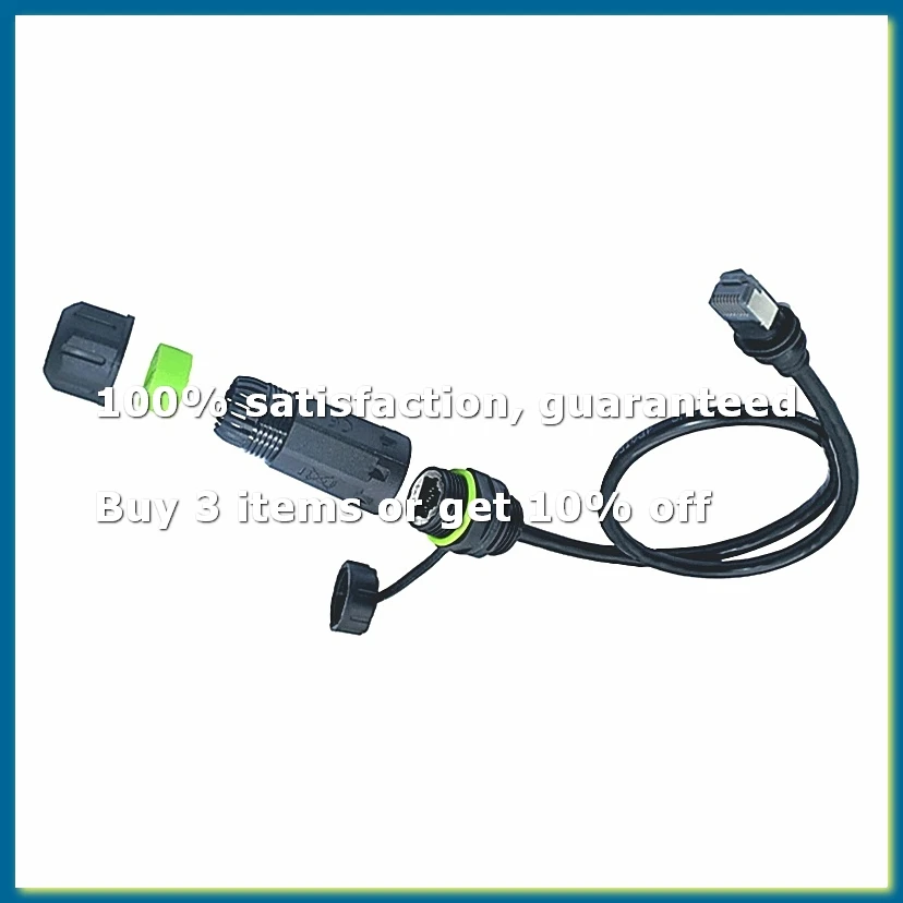 100 cm for Gen3 Ethernet Adapter for Mini Cable Extension to RJ45 Coupler IP68 Waterproof for Dish and Router-DT30