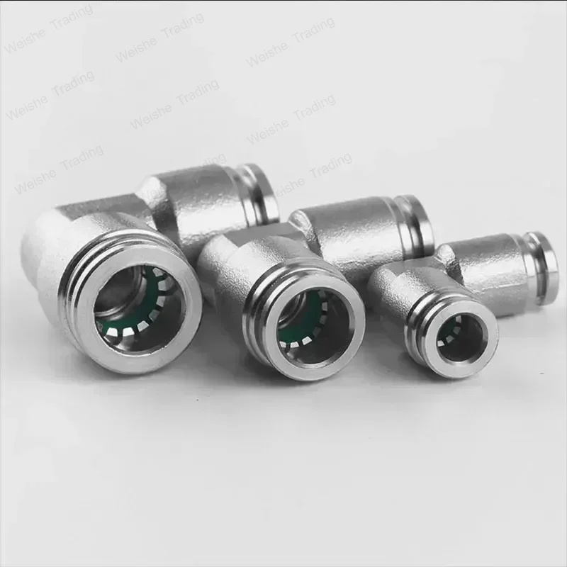 

PV Elbow 4 6 8 10 12 14 16mm 1/4" 3/8" 1/2" Inch OD Tube Equal Pneumatic Quick Release Air Fitting 304 Stainless Push To Connect