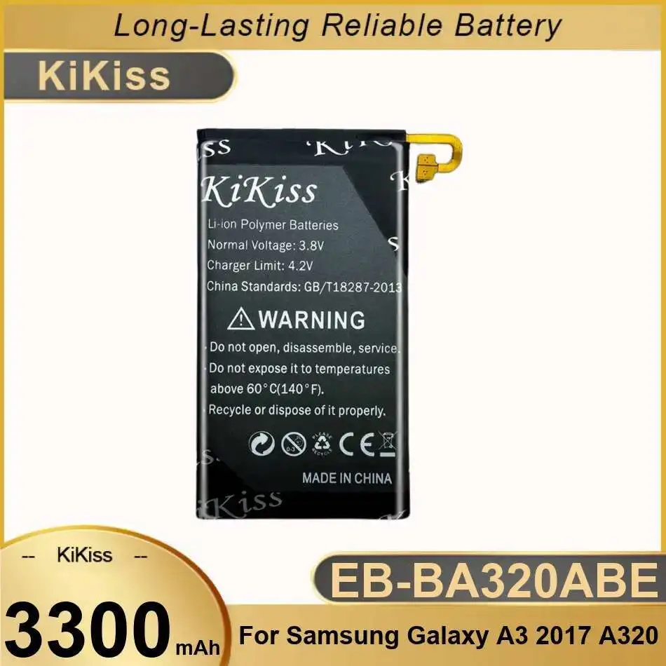 

Mobile Phone Battery 3300Mah EB-BA320ABE Stable For Samsung Galaxy A3 2017 A320 A320F SM-A320F Good Low-Temperature Performance
