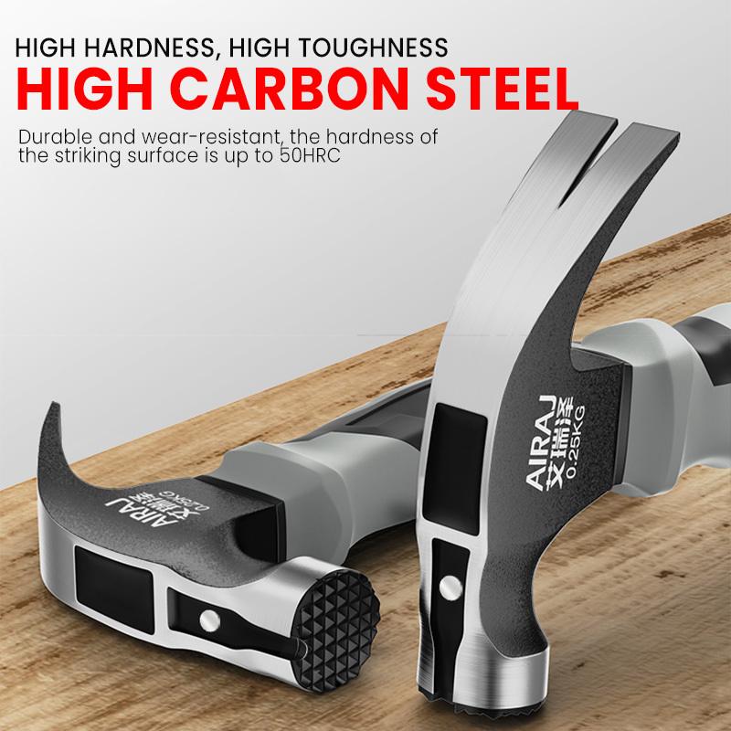 AIRAJ Multifunctional Mini Claw Hammer, Anti Slip And Shockproof Hammer, Professional Grade,Magnetic Woodworking Manual Tool 