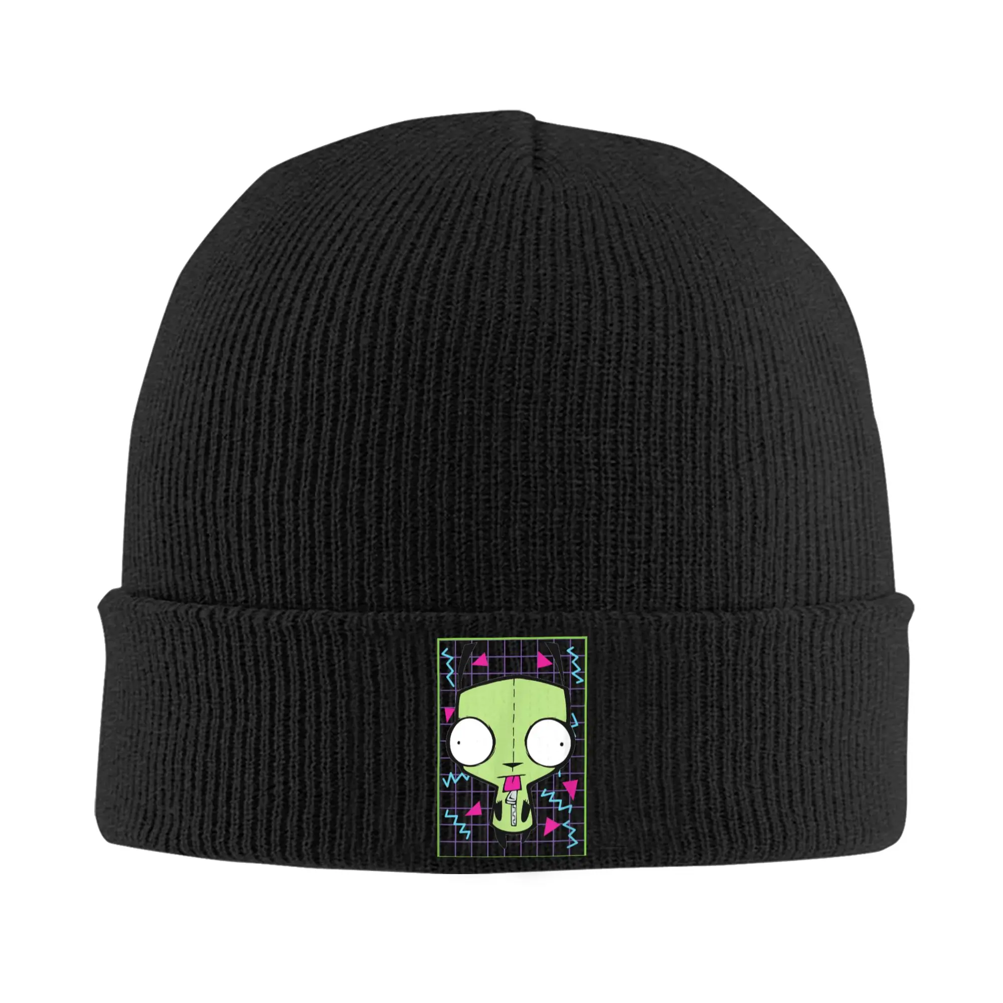 Invader Zim Gir 90s Gir Hats Autumn Winter Beanie Warm  Caps Female Male Acrylic Knitted Hat