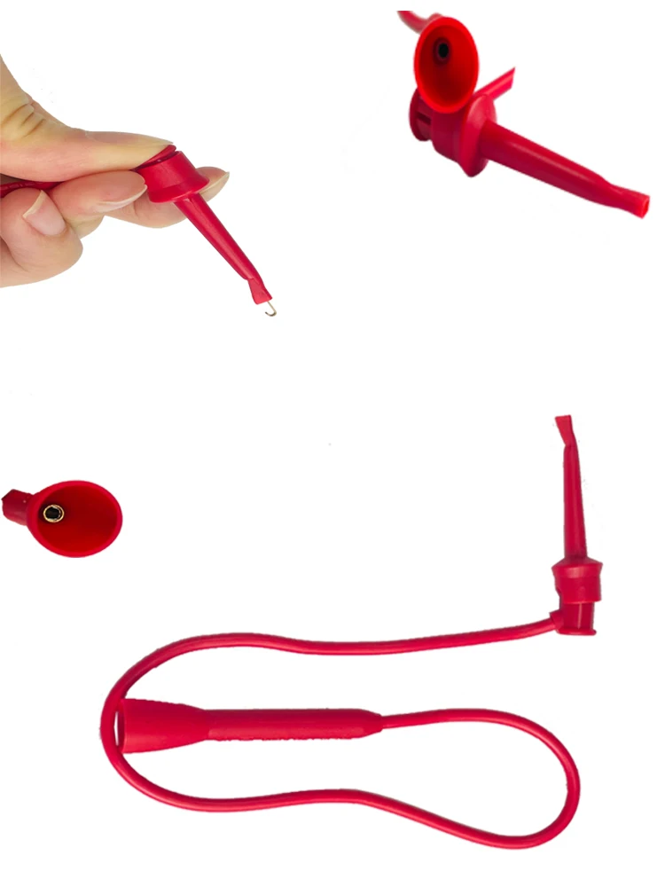 Multimeter-Messleitungen, Rückensonde mit 2-mm-Buchse, flexibles PVC-Kabel aus reinem Kupfer, Federschädenhaken – Detail 8