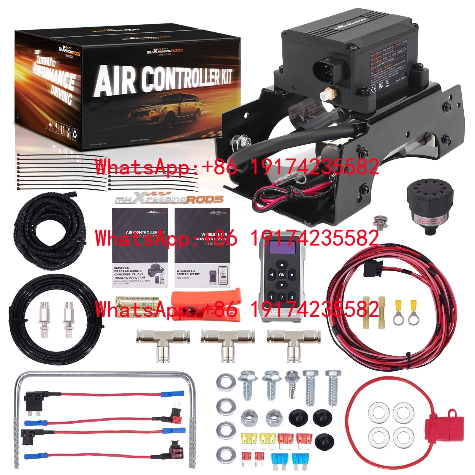 Universal Compressor Control System Assembly Wireless Air Suspension Controller For Air Spring Bag Kit