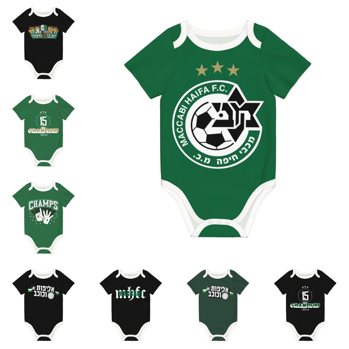 

Maccabi MHFC Haifa Baby Bodysuit Unisex Shirt Newborn Onesie Boy Girl Undershirt Outfit Baby Romper