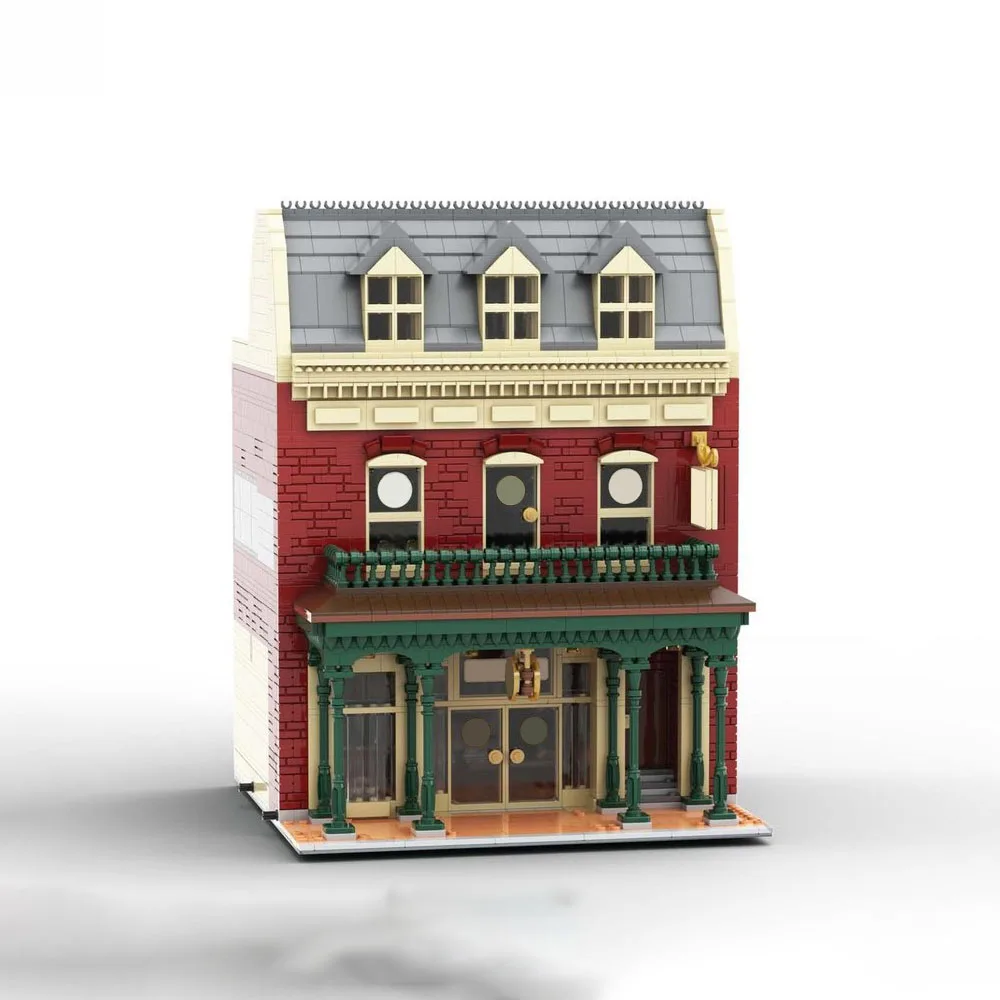 

3518 шт. MOC, Лидер продаж, городская уличная сцена, основная уличная пекарня, модель здания, набор для сборки «сделай сам», строительные блоки, детская игрушка, подарок для мальчика