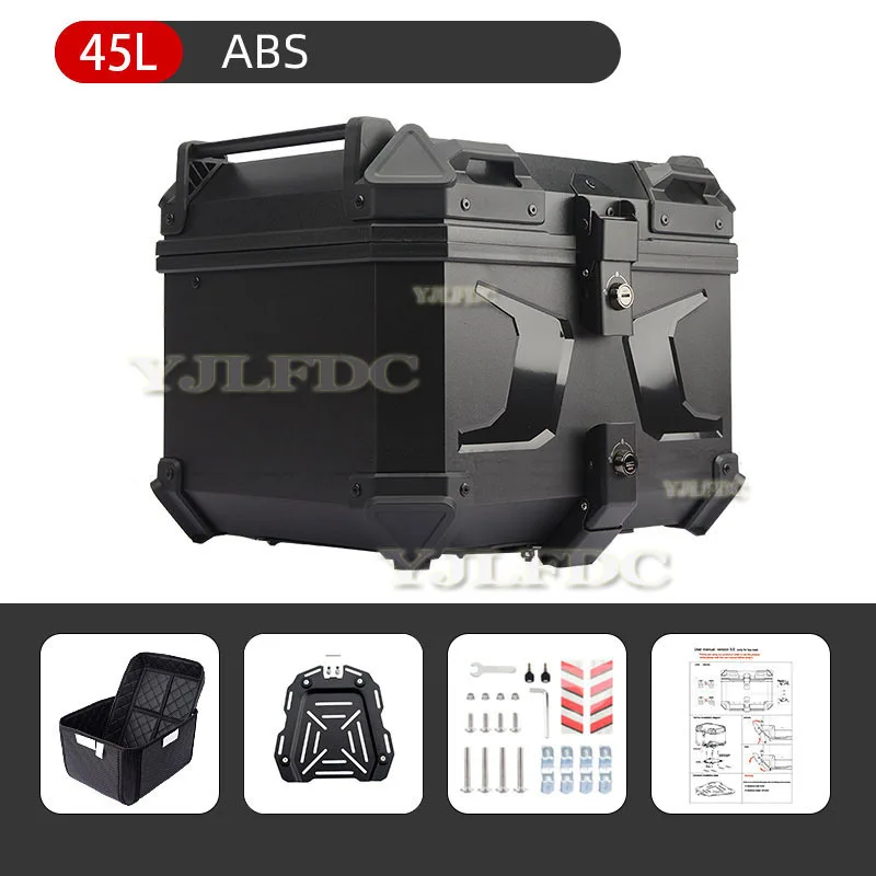 45L 58L Motorcycle Tail Box High Strength ABS Plastic Luggage Box Electric Bike Quick Release Waterproof & Impact Resistant Case - Image 3