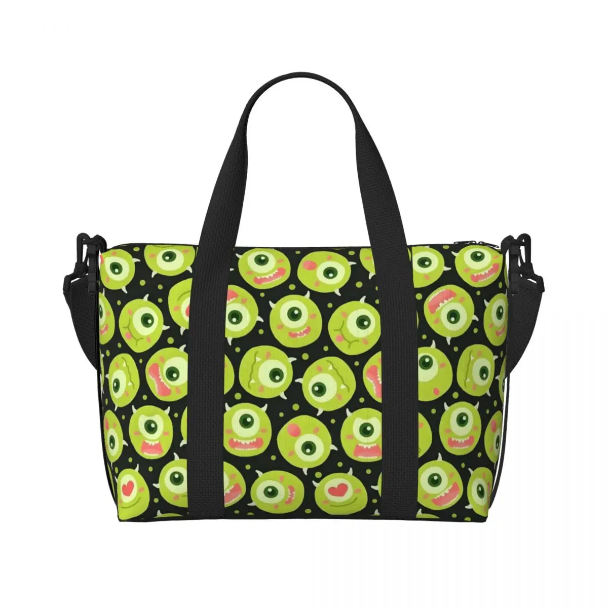 

Custom Monsters University Groceries Shopping Tote Bags Women Big Capacity Cute Monsters Gym Beach Travel Bags