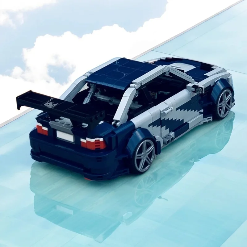 1238pcs MOC Sports Car E46 M3 GTR Need Speed MOST Wanted Creative Model Building Blocks Hero SciFi Pirate Voyage Brick Toy Gift