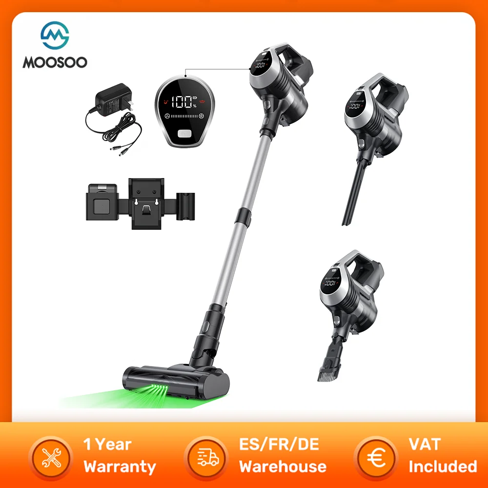Moosoo yc1 20kpa Akku-Staubsauger mit LED-Display 6 in 1 leichter Stabs taub sauger für Teppichboden