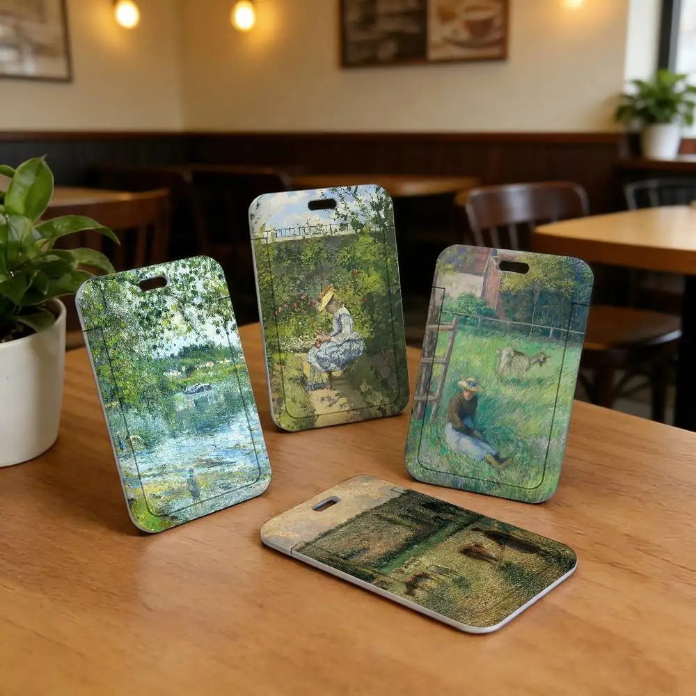 Fundas para tarjetas con cordón duradero de Camille Pissarro, para tarjetas diarias, tarjetas fotográficas de ídolos, tarjetas de visita, materiales de oficina