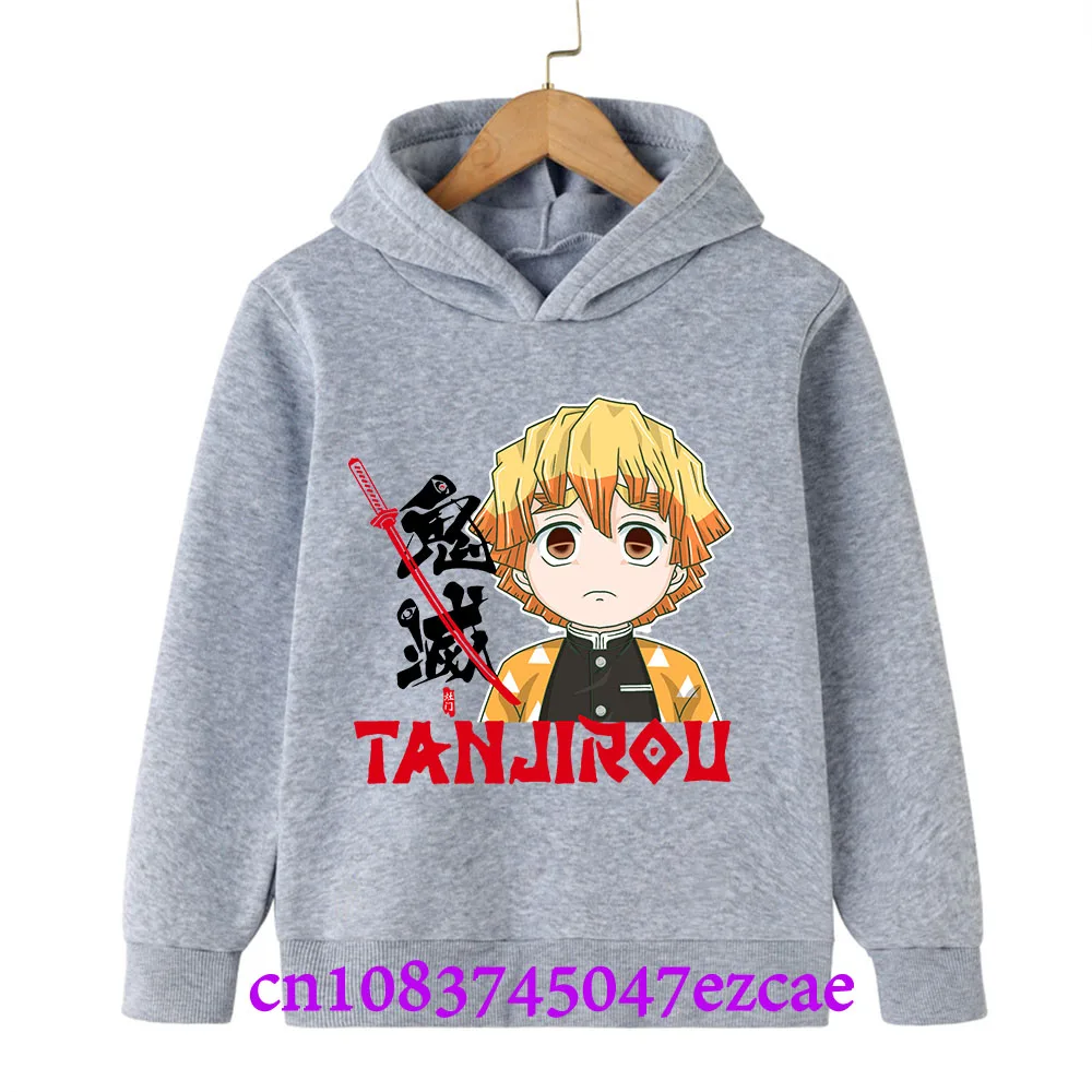 Demon Slayer Spring And Autumn Children Boys And Girls With Hoodie Sweater Top Cartoon Printing Children's Sportswear Coat Baby