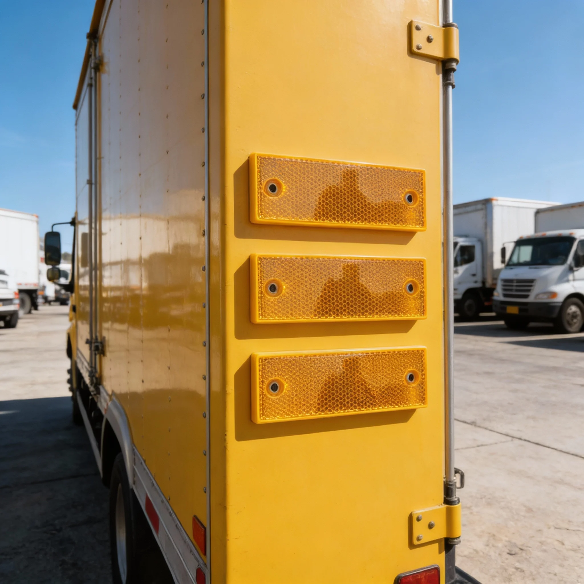 

8Pcs ABS Reflective Safety Tape High Visibility Truck Rear Warning Sign Accessories Night Driving Rain Fog Conditions