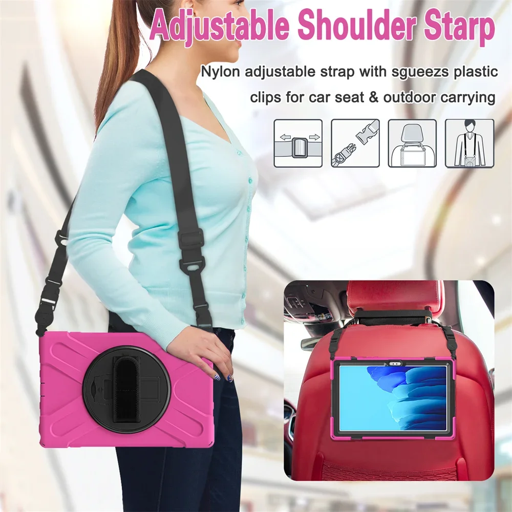 For Samsung Galaxy Tab S5e 10.5inch 2019 SM-T720 T725 Tab A7 10.4 T500 Case Kids Safe Armor Shockproof Hybrid Stand Tablet Cover