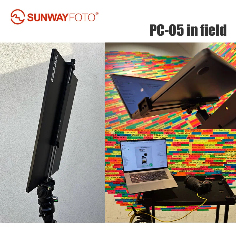 SUNWAYFOTO PC-05 Universal Laptop Stand for Arca Swiss Tripod, Laptop Holder for Macbook Pro, Tablet Mount for Ipad - Image 5