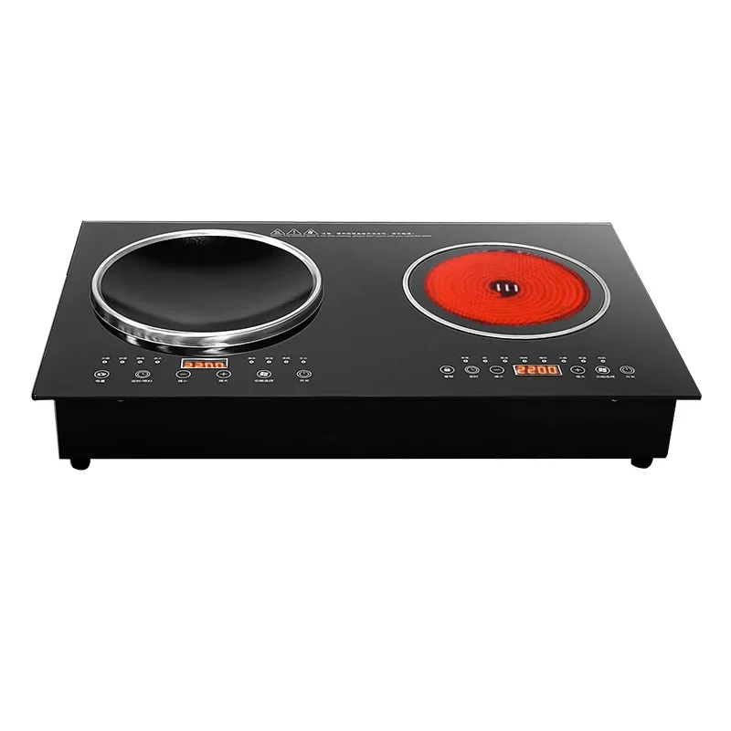 Embedded household concave induction cooker electric ceramic cooker intelligent integrated double boiler high power stir