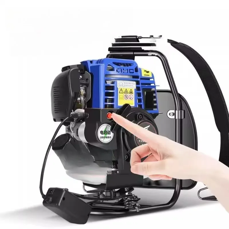 One-button start four-stroke electric start lawn mower backpack small household lawn mower