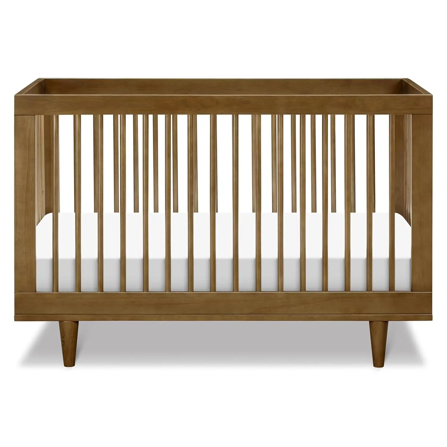 DaVinci Marley 3-in-1 Convertible Crib in Walnut Finish and Walnut Legs, Greenguard Gold Certified