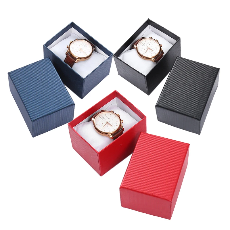 Boîte de rangement pour montres et bijoux, présentoir à bijoux à main, boîte de collection en cuir avec lucarne, emballage de montre, boîte-cadeau