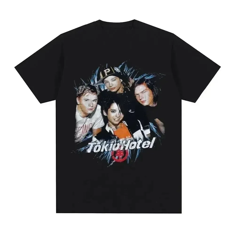 Rock Band Tokio Hotel Kaulitz Print T-Shirt Trend Kurzarm-Shirt Herren Damen Hip Hop Streetwear Mode Harajuku Y2K Kleidung – Detail 17