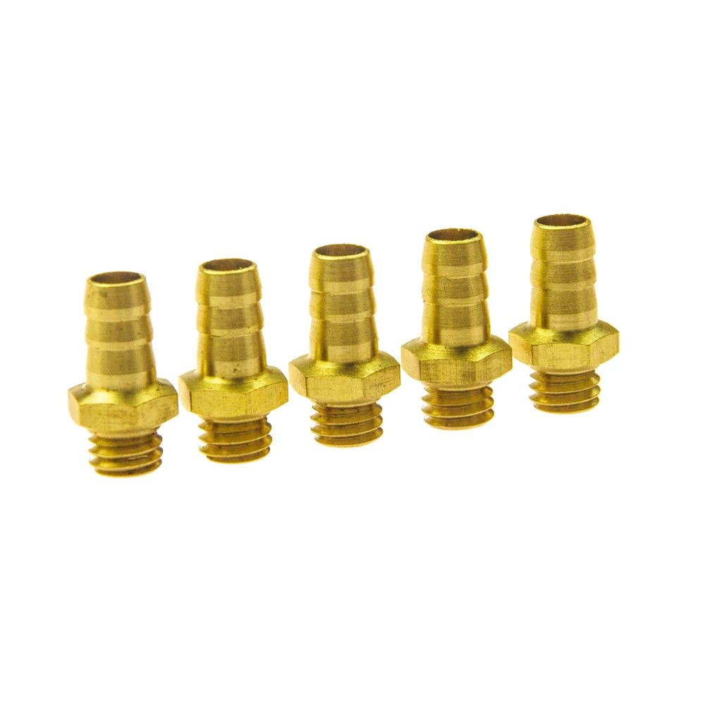 Mibidao 5 Stuks Messing M4 Schroefdraad Waterkoeling Kraan Tepels Brandstof Nozzles Voor Rc Model Boot Diy Onderdelen