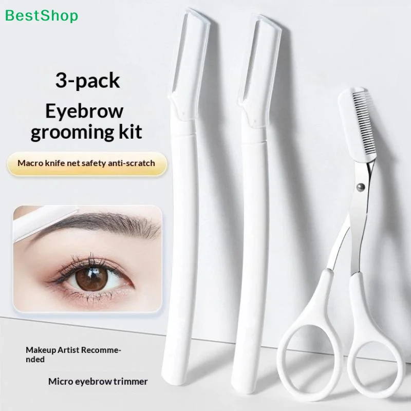 〔Q〕2/3/5pcs Eyebrow Razor Face Razors For Women Facial Hair Shaver Dermaplaning Tool Exfoliate Refresh Skin