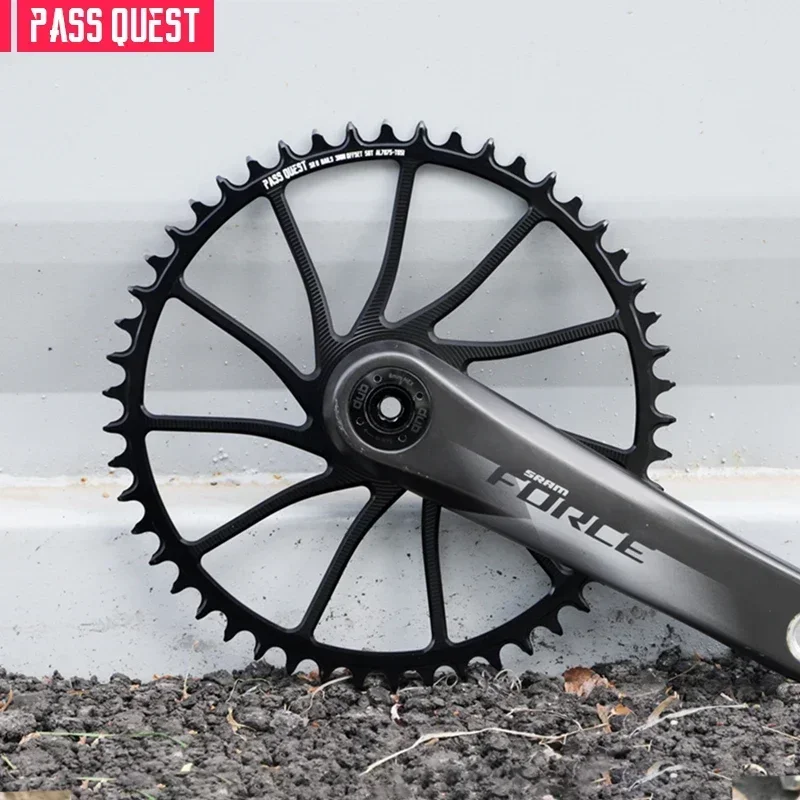 PASS QUEST -8 Nails (3mm offset)  for  Force direct  mount crank  etc  black  silver Round Narrow Wide Chainring 40-54T