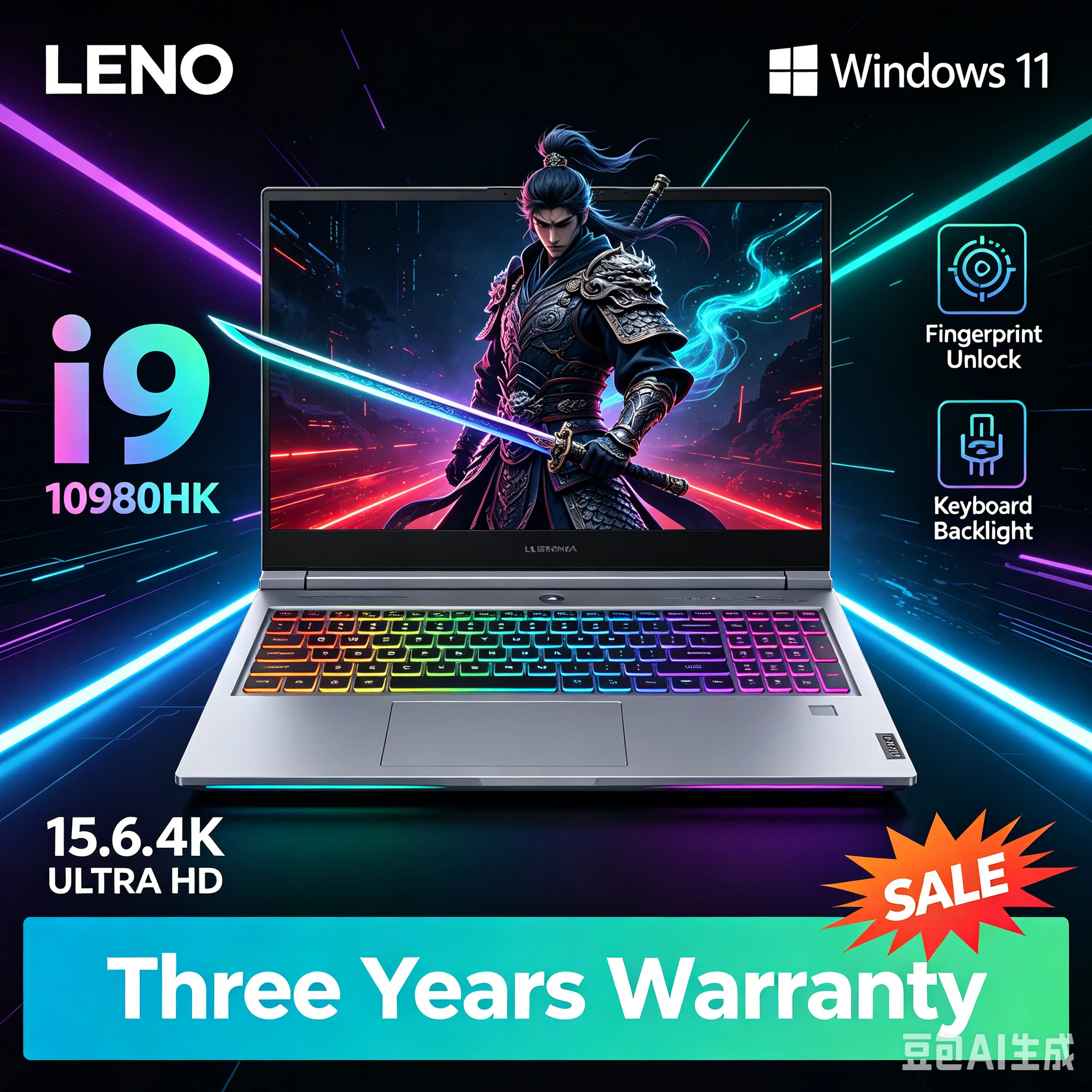 LENO 15.6 Inch Ultra Slim Intel Core i9-10980HK 8-Core Processor 32GB RAM 2TB SSD 1080P FHD High-Performance Portable Laptop