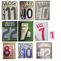 Customize Nameset 2002 2006 2008 Printing DIY CUSTOMIZE NAME NUMBER Heat Transfer Soccer Patch Badge