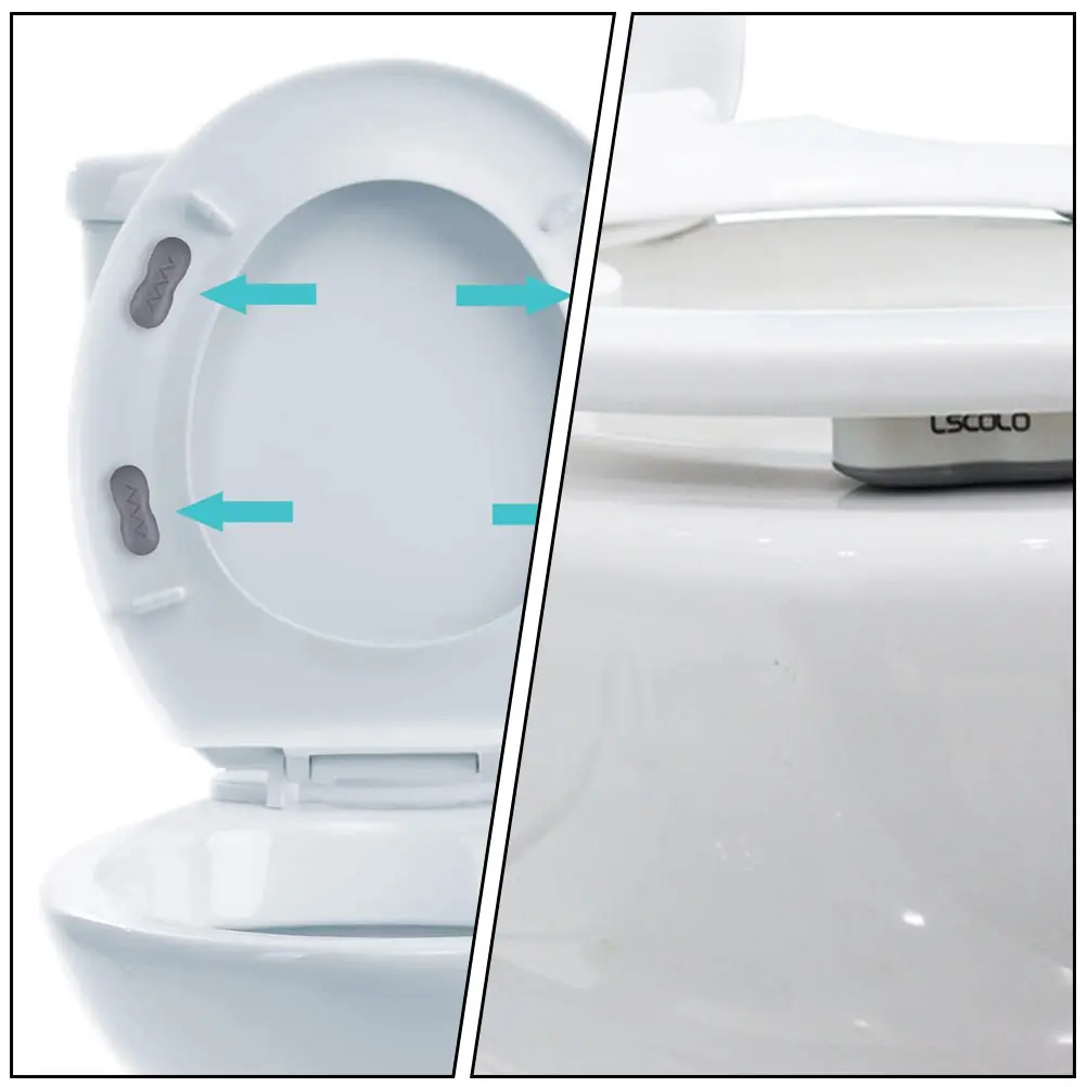 

4 Pcs Toilet Seat Gasket Grey Self Adhesive Antislip Cushioning Pad ABS Material Easy Install Home Bathroom Use