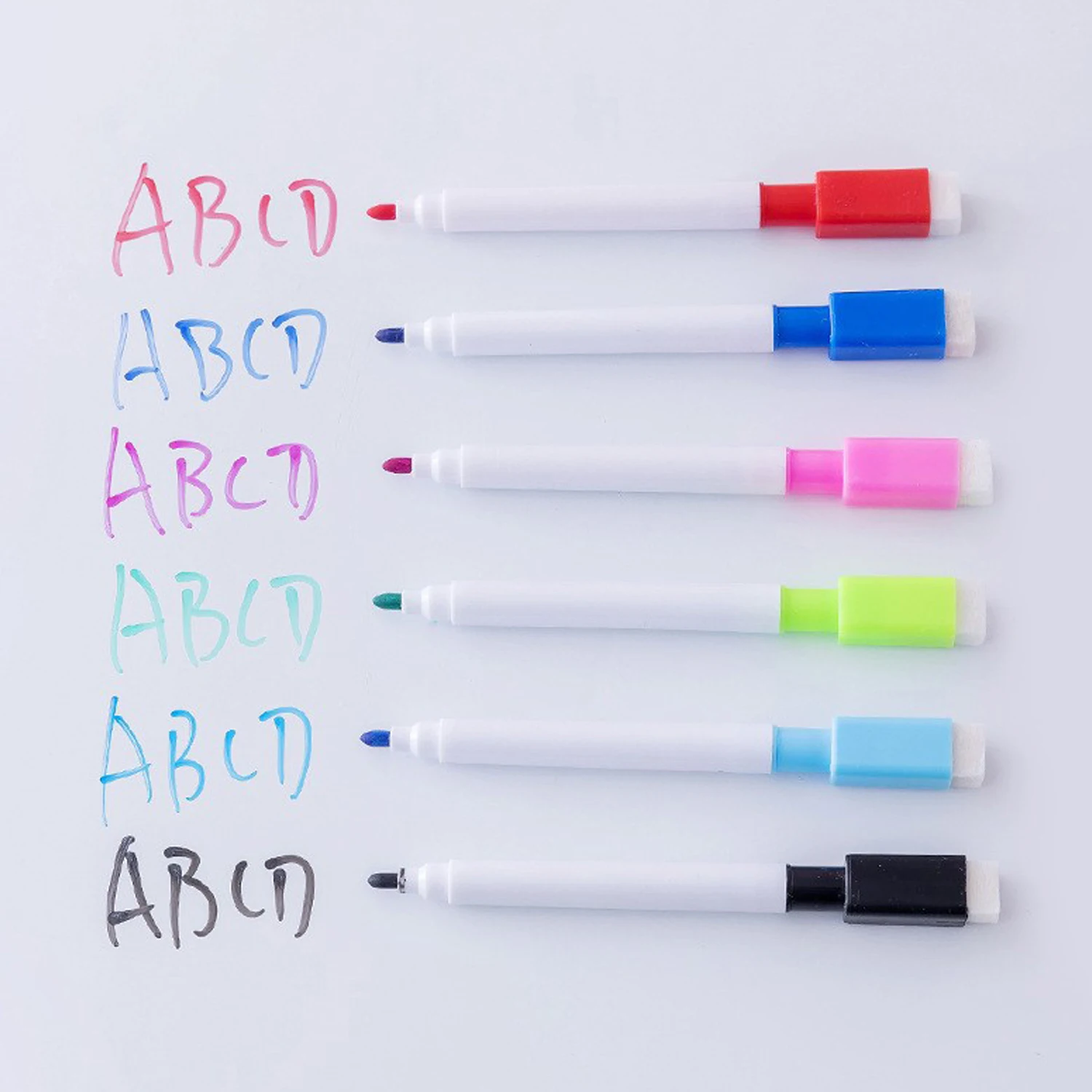 8 Color/Set Bullet Tip Erasable Whiteboard Marker Classroom Teaching Tools Office Meeting Whiteboard Pen Magnetic/Non-magnetic