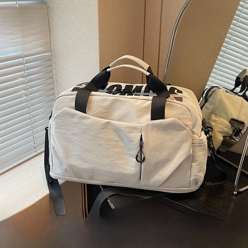 Large Capacity Short Trip Bag Suitcase Cover Boarding Bag Swimming Bag Dry Wet Separation Sports Fitness Bag Oxford Cloth Lei...