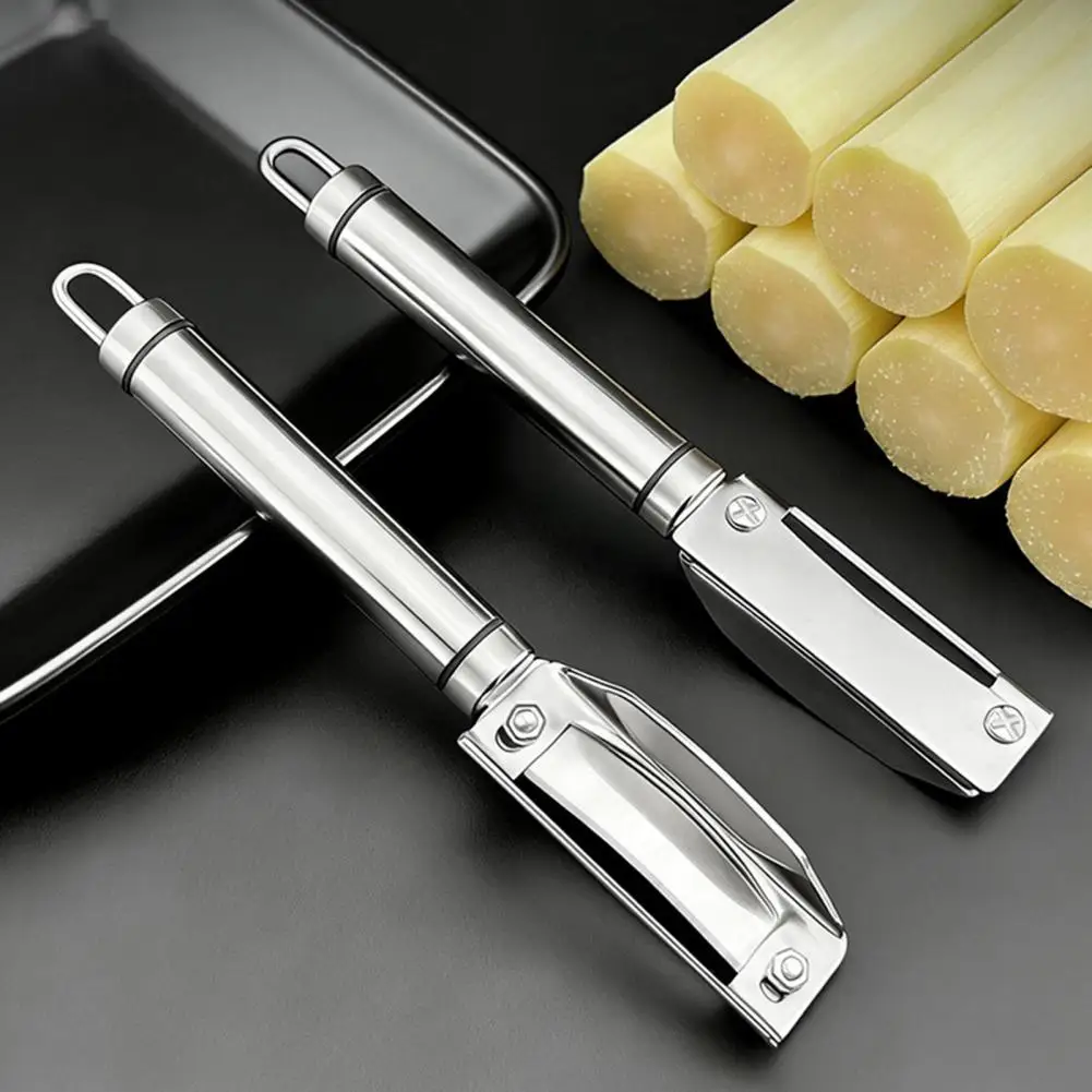 Multifunctional Peeler Stainless Steel Peeler Heavy Duty Stainless Steel Fruit Vegetable Peeler Adjustable for Sugarcane