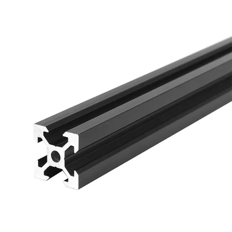 1PC Black 2020 V-Slot European Standard Anodized Aluminum Profile Extrusion 100mm-800mm Length Linear Rail for CNC 3D Printer