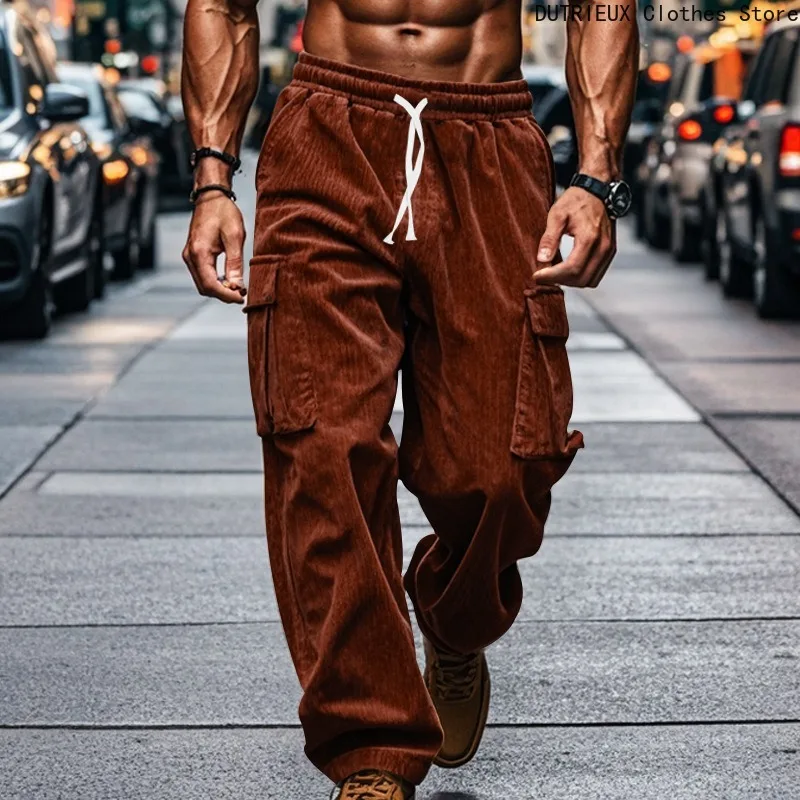 Vintage Loose Print Men\'s Pants Summer Thin Casual Men\'s Pants Travel Vacation Casual Pants Men\'s Clothing  Male Sweatpants Gym