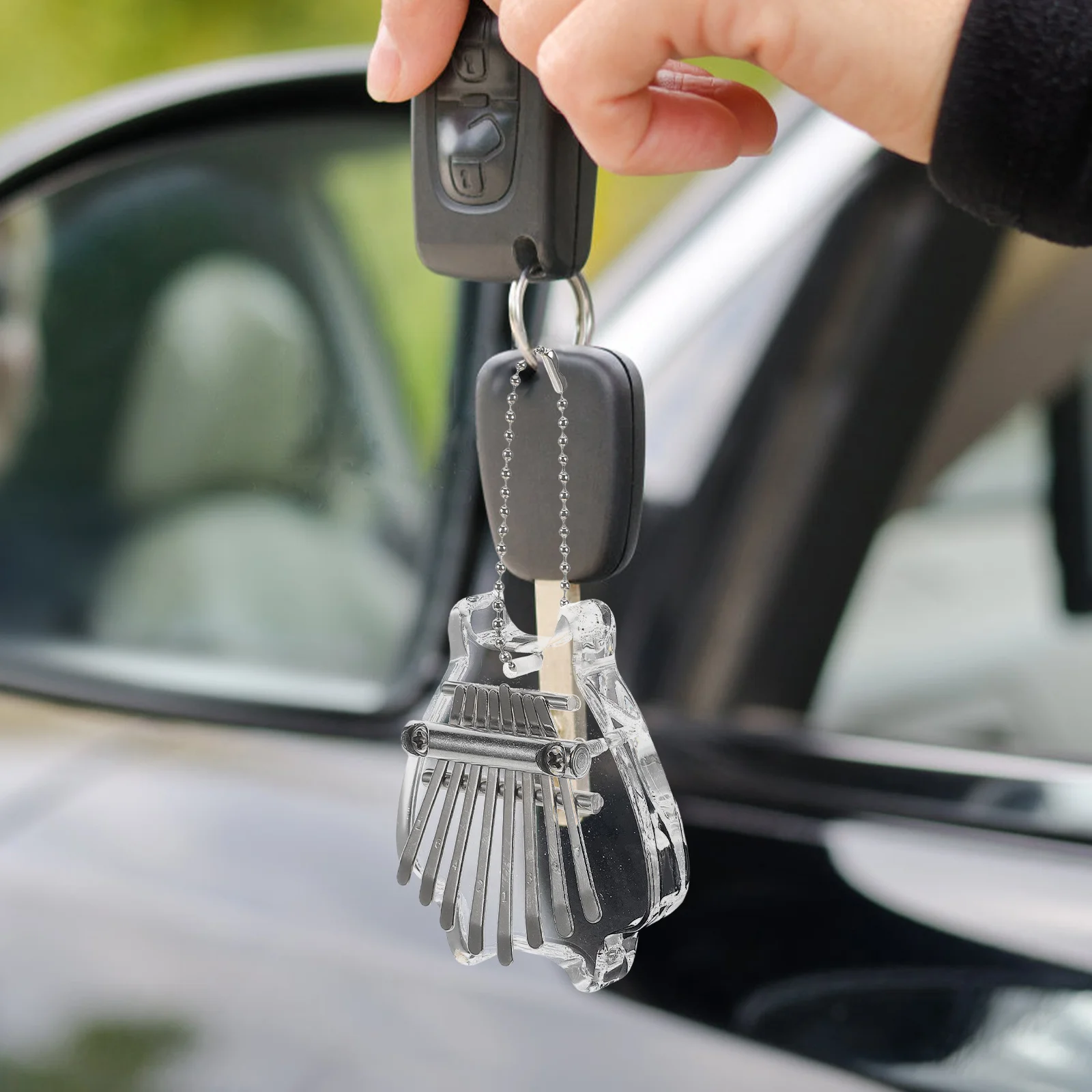 

1 Set Transparent Kalimba Thumb Piano 8-Keys Mini Crystal Finger Instrument Portable Practice Musical Tool Finger Thumb Piano