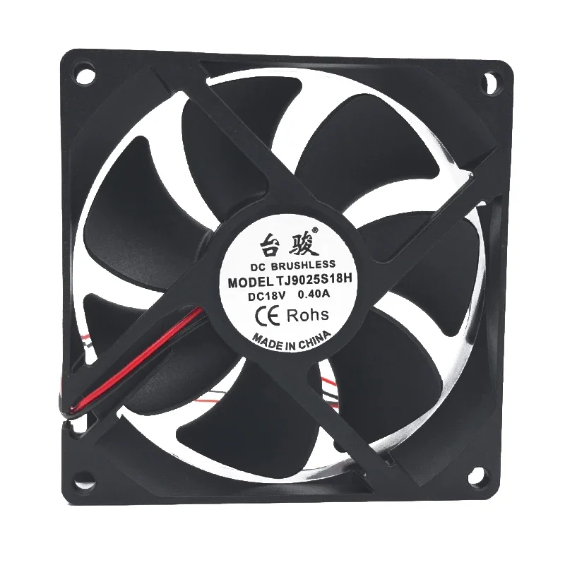 

90*90*25MM Taijun TJ9025S18H 18V 0.40A 9CM 9025 volts DC row car refrigerator cooling fan