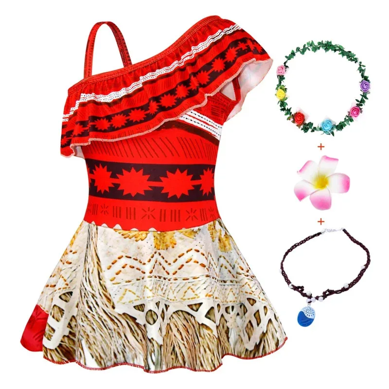 

Coser72 Girls One-Piece Moana Swimwear Bathing Suit Kids Adventure Outfit Swimsuits Swimdress Swimming Costume Coser72