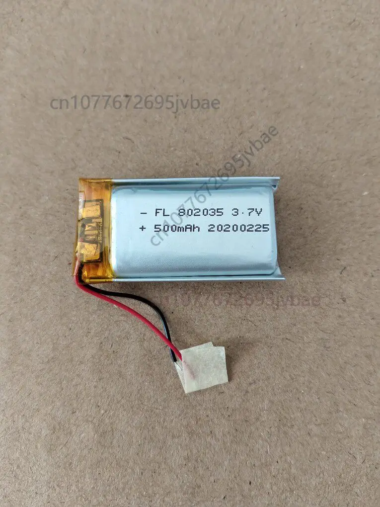 10pcs.。for New high-quality polymer battery small electronic products lithium battery model 802035 capacity 500mah。.