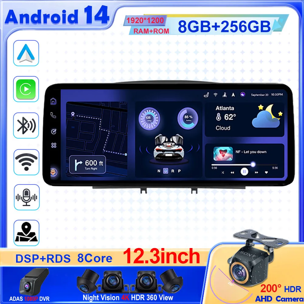 12.3inch Android 12 For Peugeot 408 308 308SW 2010-2016 Car Radio Video Multimedia Player GPS Navigation Carplay Autoradio WIFI