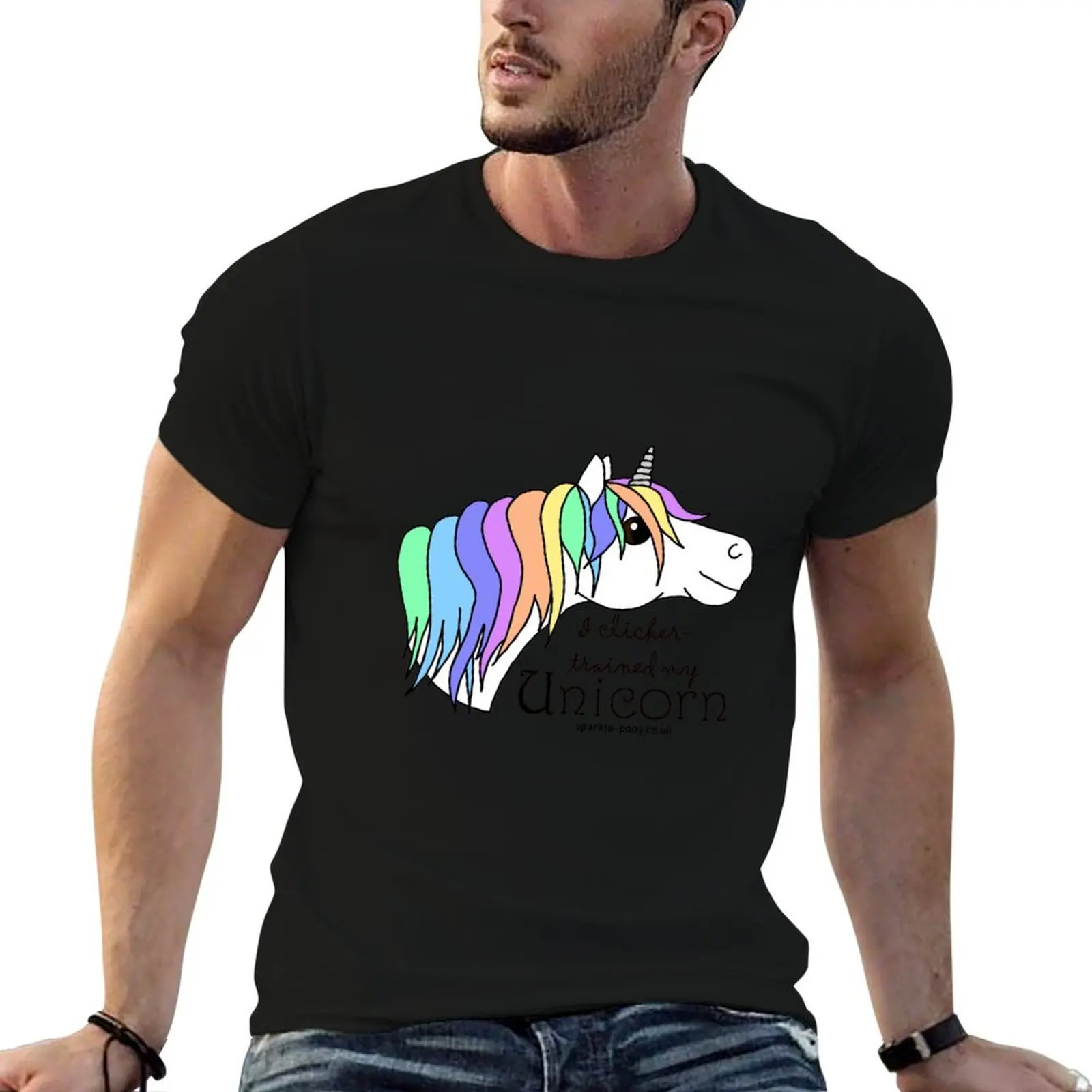 I clicker trained my unicorn T-Shirt T-shirts man heavyweights mens clothing